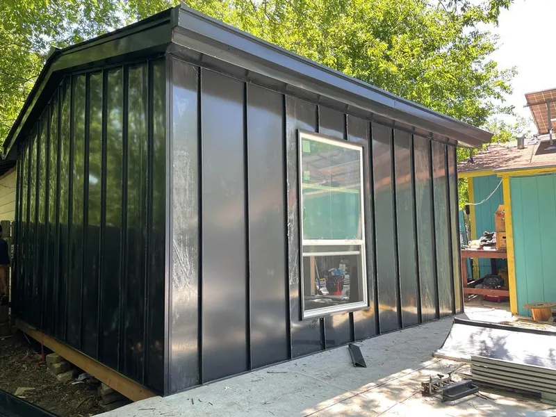 Black standing seam metal wall panels for Metal Roof Installation in Collegedale